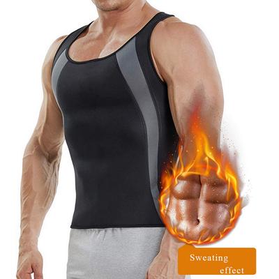 Mens Gym Neoprene Weight Loss Waist Trainer Vest Sauna Sweat Shirt Body Shaper
