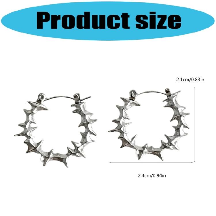 Unkonventionelle Ohrringe mit Dorn-Design Metall Bequeme Passform Modeschmuck für stilvolle Outfits