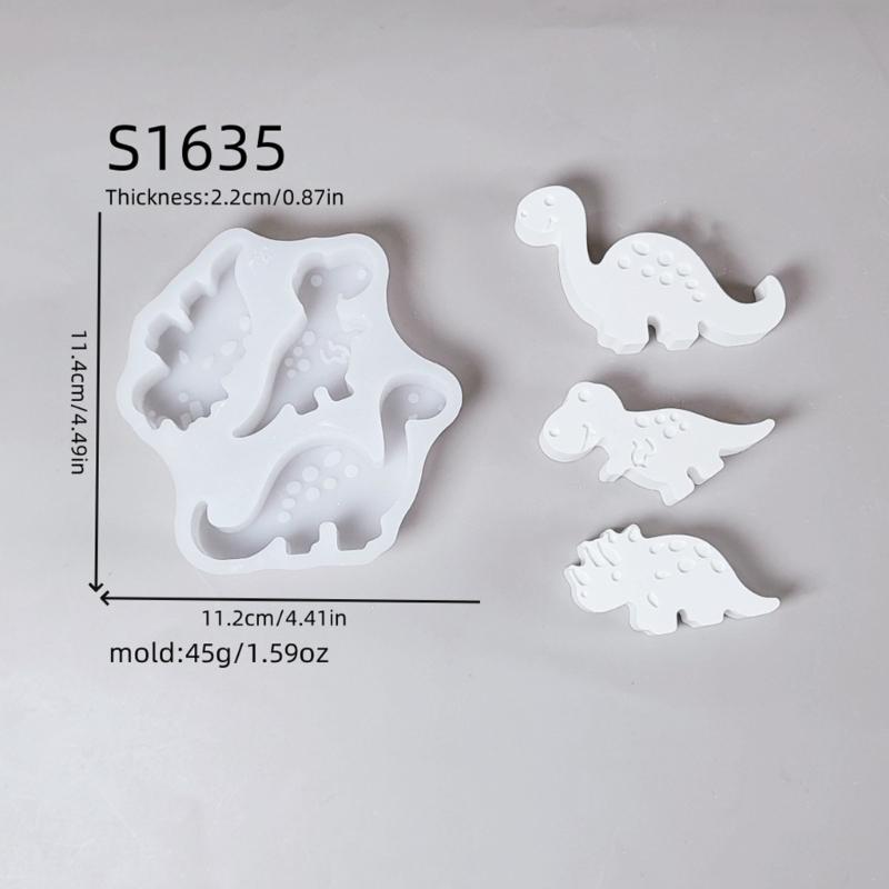 Multipurpose Dinosaur Silicone Mould Set for Candle Cement Plasters Craft Home Decoration