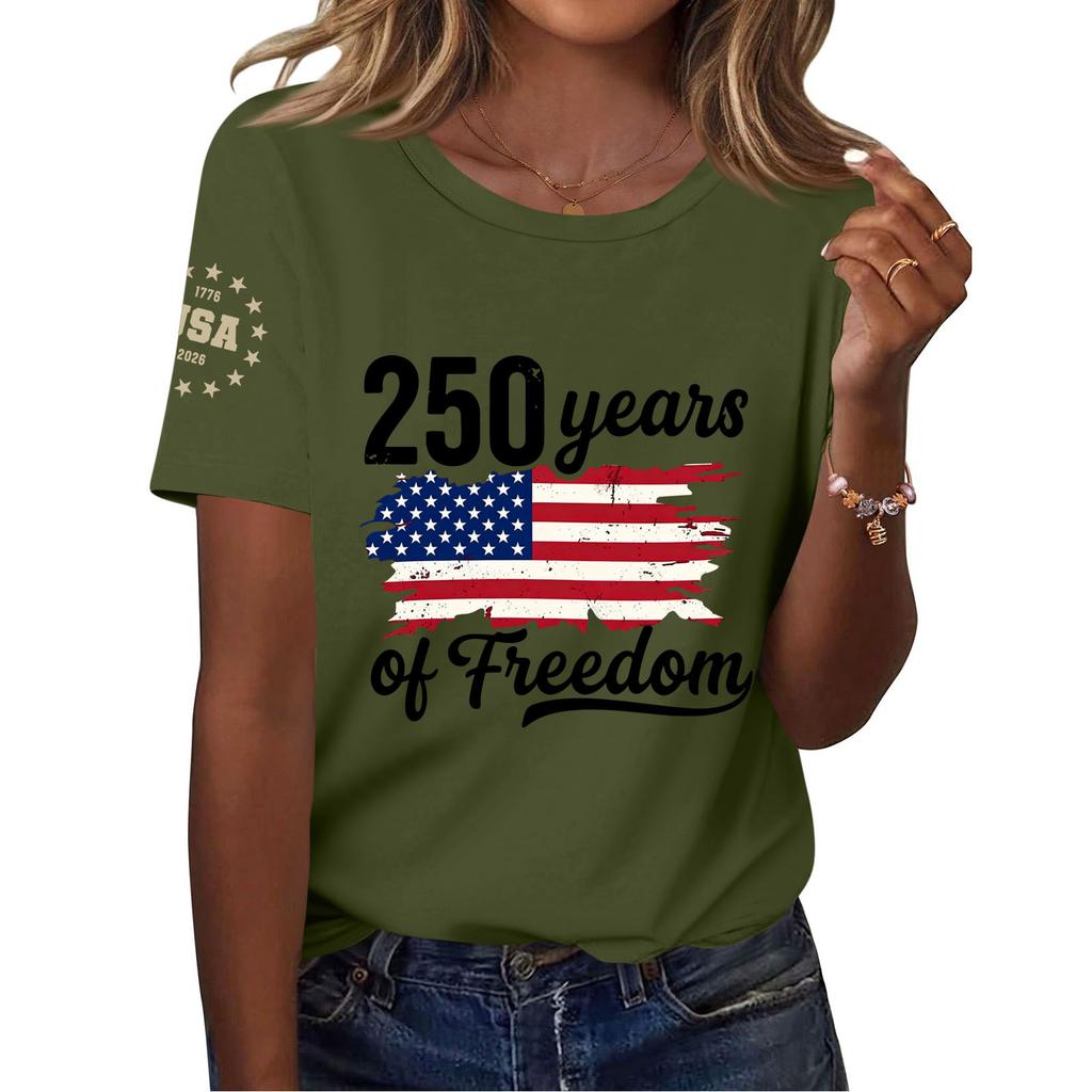 Moda feminina casual estampado manga curta gola redonda pulôver tops