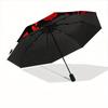 1pc Ghost Floral Pattern Umbrella - 8-Rib Automatic Open/Close, Fashionable Compact Umbrella for Outdoor Adventures Yy250813135