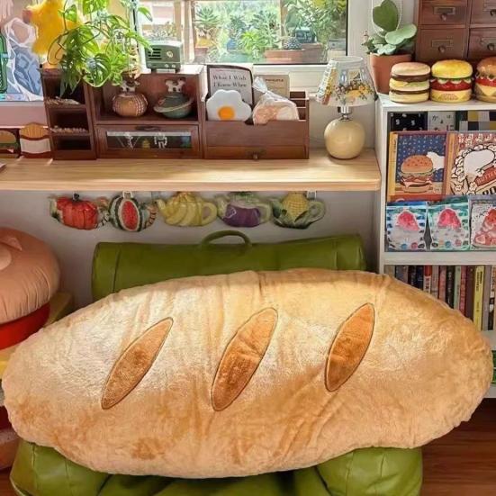 Baguette Pillow Cuddly Stuffed Bread Plush Toy Funny Baguette Shape Throw Pillow Christmas Gift for Girls Boys Sofa Bed Couch Use