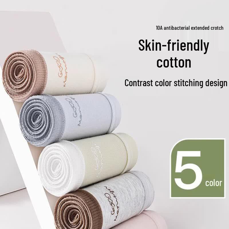 Women's Modal Cotton Antibacterial Mid-Waist Briefs 4-Pack