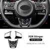 Real Hard Carbon Fiber For KIA Stinger 2018 2019 2020 2021 2022 2023 Car Steering Wheel Panel Cover Interior Trim Accessories.