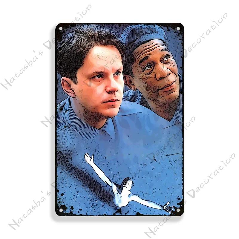 1994 American Movie The Shawshank Redemption Wall Plate Vintage Metal Plaque Metal Tin Sign Home Club Metal Signs Wall Decor