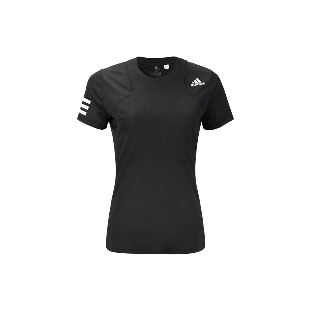 Adidas Sport Training Quick-Dry Breathable Round Neck Short Sleeve T-Shirt Women Tops Black GL5530
