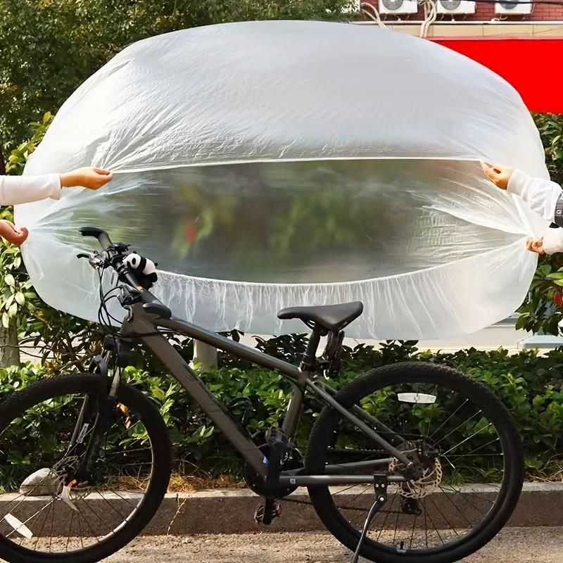 2pcs Hot Style Universal bicycle cover, durable transparent cover, mountain road bicycle dustproof waterproof dustproof sun rain