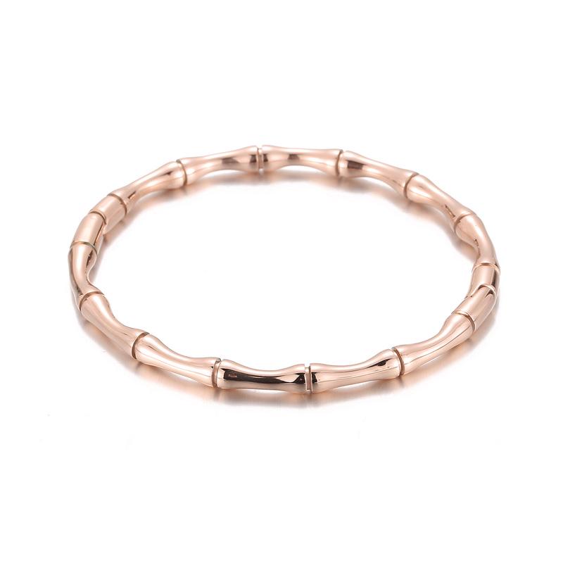 Women's Minimalist Bamboo Joint Titanium Steel Bracelet - Light Luxury, Exquisite High-End Design