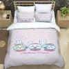 Cartoon Chiikawa Pattern Quilt Cover With Pillowcases 3D Digital Printed Bedding Set Twin Full Queen King Christmas Gift