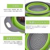 Zmart Collapsible Silicone Colander, Set of 2, for Draining Vegetables and Fruits, Washing, Basket, Strainer, Kitchen Tool