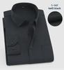 2025 Spring Men's Gray Non-Iron Long Sleeve Business Casual Shirt, Large Solid Color for Young to Middle-aged.