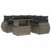 VidaXL Salon de jardin 6 pcs avec coussins gris résine tressée 3268530