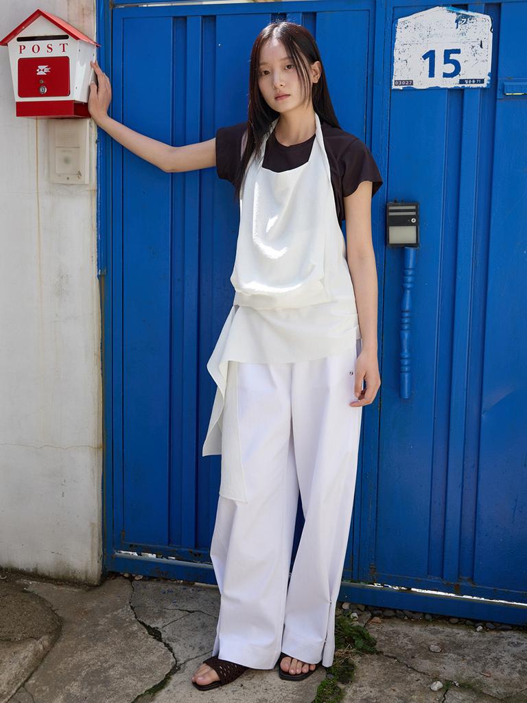 Piiipi Pocket Halterneck Top_Off White