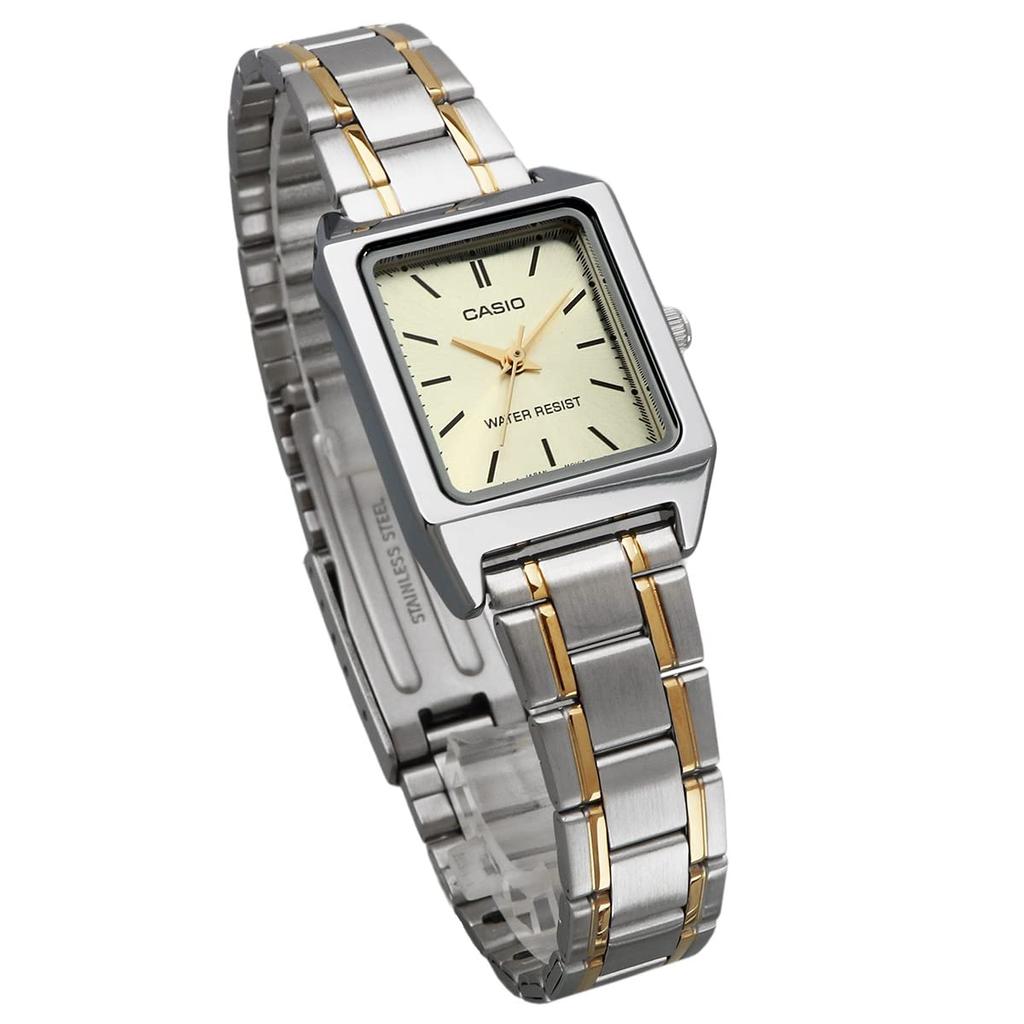 Casio Wristwatch - LTP-V007SG-9E - Standard Quartz Watch Silver X Gold Metal Band Overseas Model Women's - Silver/Gold, Women's