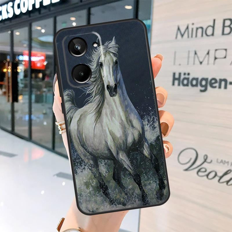 

Horse Sketch Case For Realme 15 13 12 10 11 14 Pro Plus GT6 GT7 C15 C35 C53 C55 C61 C63 C65 C67 C71 C75 Realme C75 4G