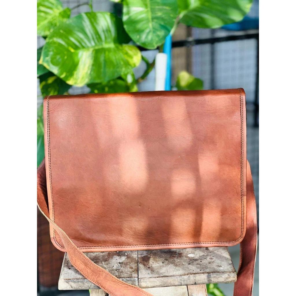 Men's Bravo Leather Vintage Laptop Messenger Handmade Briefcase Bag Satchel