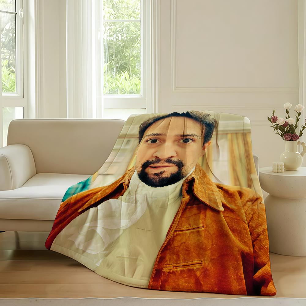 Fashion print L-Lin Manuel Miranda Blanket For Sofa Office Bed Plane Travel Sleep Read Relax Camping Soft And Warm