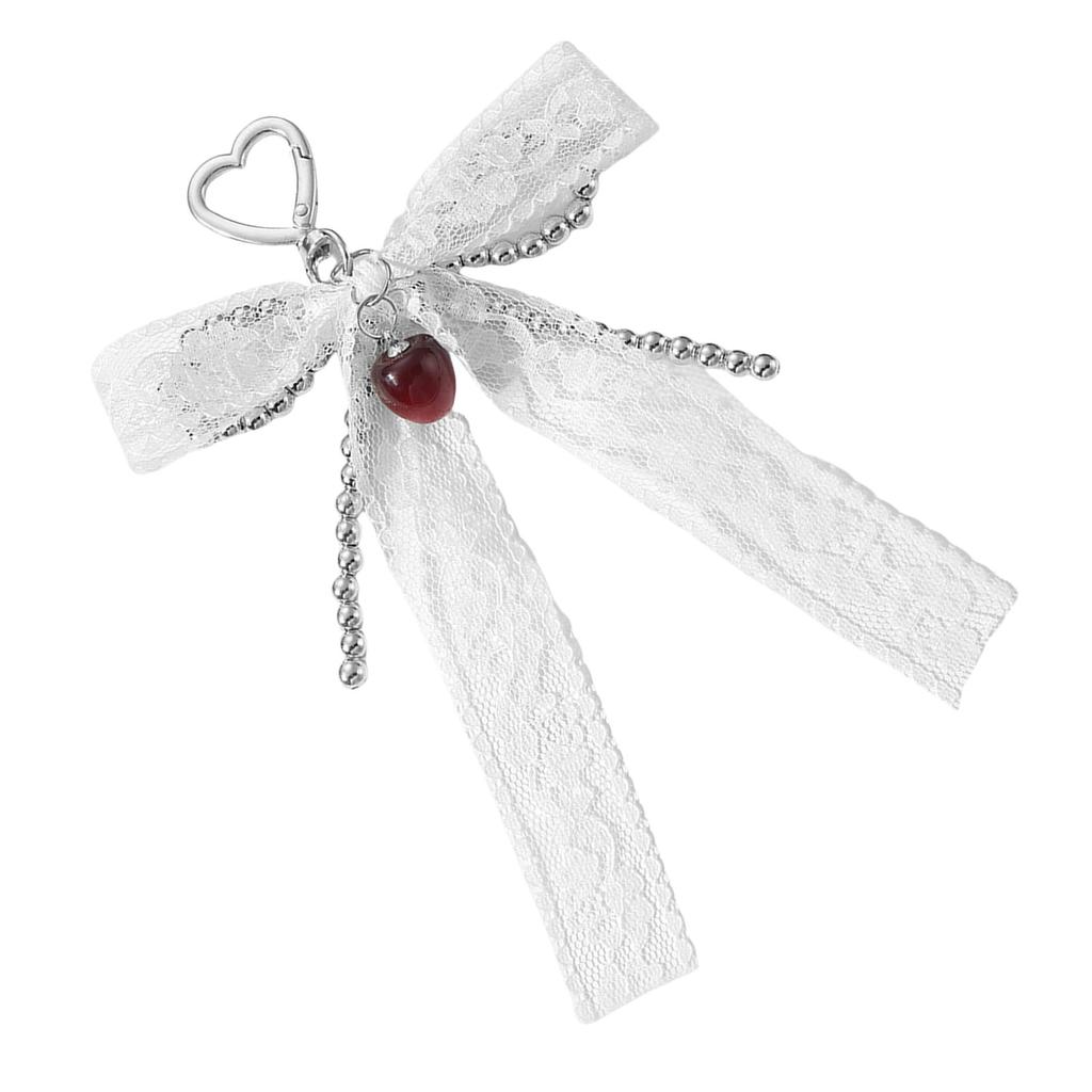 Vintage Inspired Metal Ribbon Bows Shaped Keychain Bag Charm For Ladies Y2K Fashion Jewelry Bags Pendant