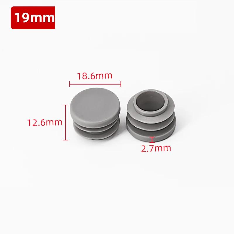 8~50 Stück Graue Kunststoff Rechteckige/Quadratische/Runde Quadratische Blindstopfen Rohreinsätze Stopfen Stopfen Stopfen 16mm~100mm