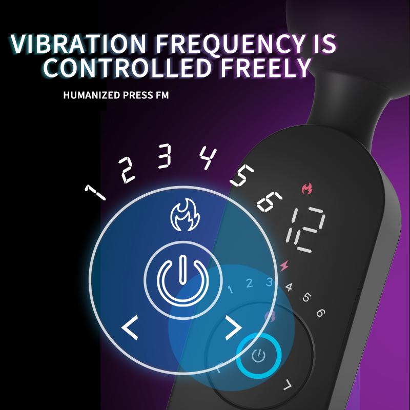 AV Intelligent Heating 6-speed Adjustment Masturbator Vibrator Stick for Women Sextoy Magic Wand Clitoris Stimulator