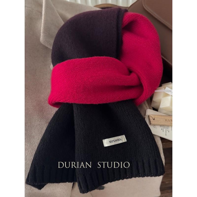 Womens Gradient Knit Wool Scarf Winter Warm Thick Neck Wrap 100% Pure 160x20cm Fashion Accessory