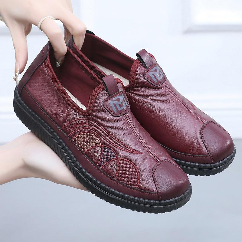

Winter Shoes, Mother Shoes, Cotton Shoes, Plus Velvet, Winter Leather Shoes, Autumn and Winter Non-slip Warmth, Women EU34/CN35