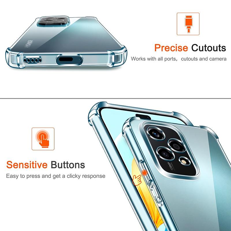 Transparent Ultra Thin Shockproof Silicone Soft Case For Honor 80 90 Lite 200 300 400 Lite Cover For Honor 200 Pro Clear Shell