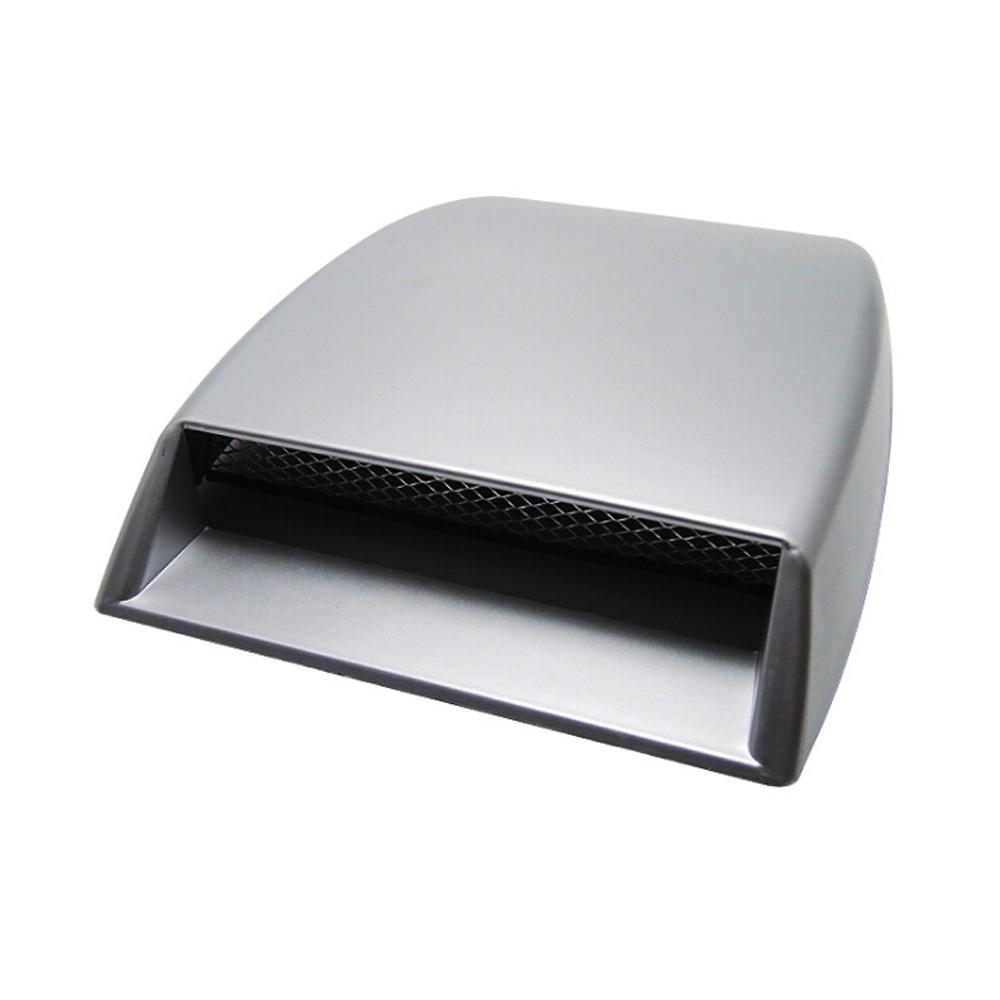 Silver Qiilu 2pcs Car Side Air Flow Intake Grille Vent Net Hole Cover Decorative Sticker Universal Silver Qiilu 2pcs Car Side Air Flow Intake Grille Vent Net Hole Cover Decorative Sticker Universal
