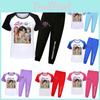 Hunters Kpop Demon Saja Boys Pattern Short Sleeved Shirt Long Pants Suit Pajama