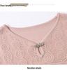 Spring Gauze Sleeve Knit Top for Middle-Aged Women