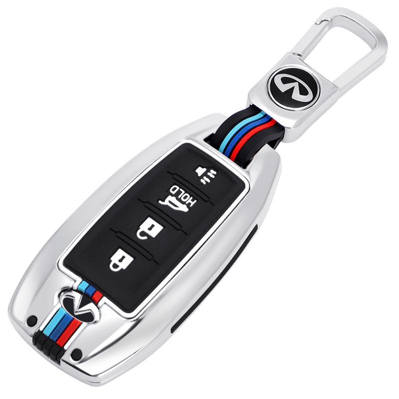 2020 Infiniti QX50/QX60 Key Cover: Metal Shell Key Bag with Buckle for Car Modification