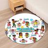 Gracie's Corner Printed Round Rug Carpet Chair Rug Area Rug Entryway Doormats,for Office Chair Living Room Bedroom Kitchen Room.