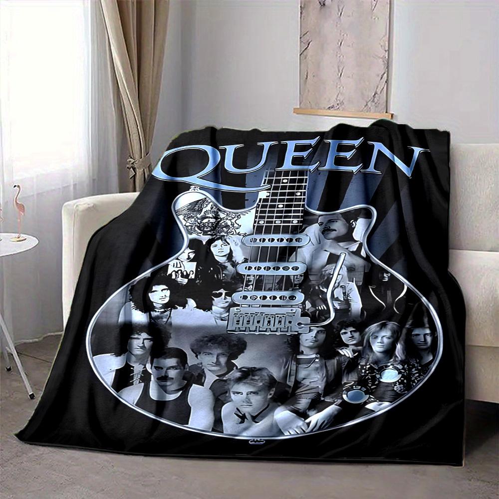 1pc Queen Band Flannel Blanket, Soft Skin Friendly with Digital Printing, Various Sizes Available for Family, Friends, Birthday