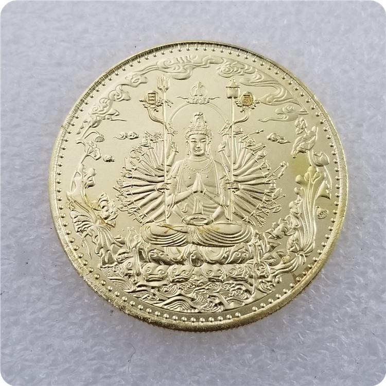 Antique Craftwork 39MM Thousand-Hand Guanyin Silver Coin #0176-1