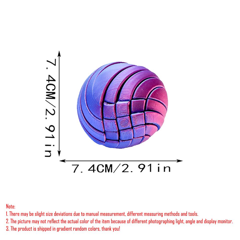 Slijmbal Fidget Speelgoed 3D Geprint Twistsfeer Fidget Speelgoed Tandwiel Vloeibare Stroming Bal Met Roterend Ontwerp Angstverlichtend Speelgoed Cadeaus