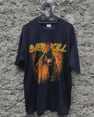 Overkill Rock Band Short Sleeve Black Retro Shirt