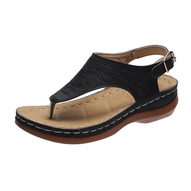 Sandali Estivi Oxford da Donna Bassi Ciabatte in Pelle PU Infradito Fibbia Scarpe da Donna Nuova Moda Romana Ciabatte da Donna