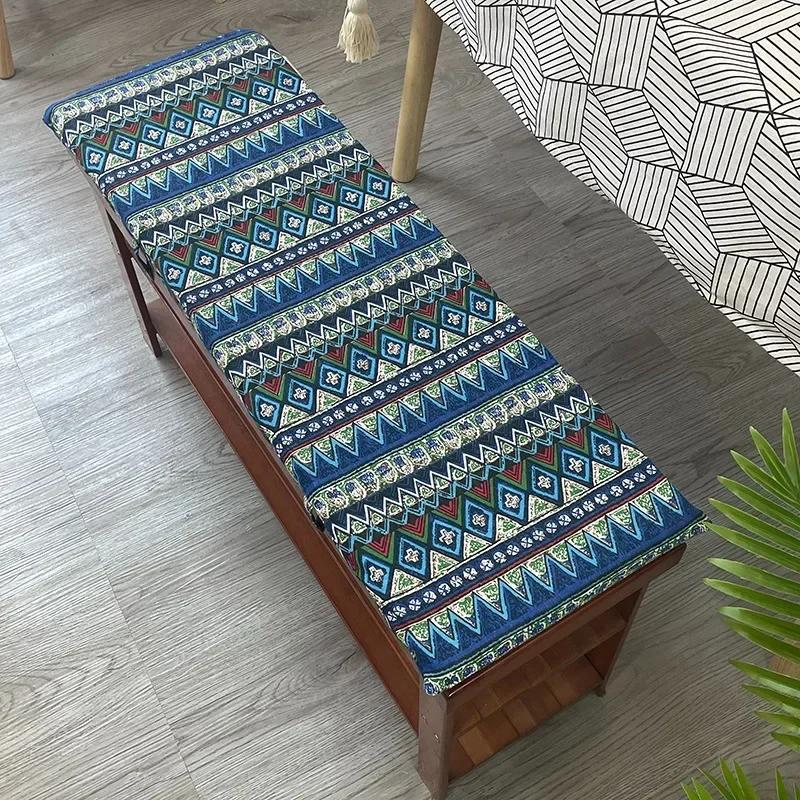 

Подушка для длинной скамьи Bohemia, мягкая подушка для табурета, утолщенный деревянный коврик для дивана, садовые скамейки, длинная мягкая деревянная подушка для скамьи 100x35cm