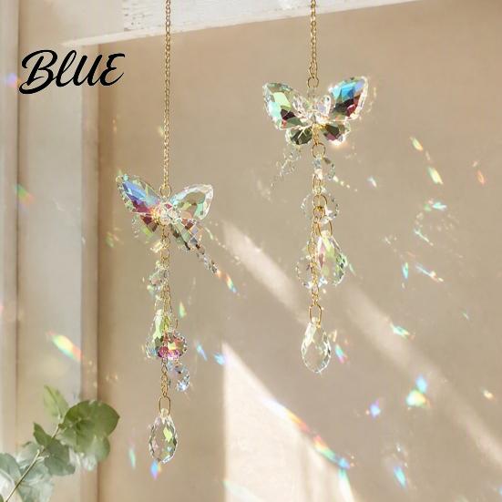 Sophisticated Birthday Gifts for Women Butterfly & Dragonfly Crystal Suncatcher Colorful Rainbow Maker Prism Hanging Creative Home Lovers Ornament,