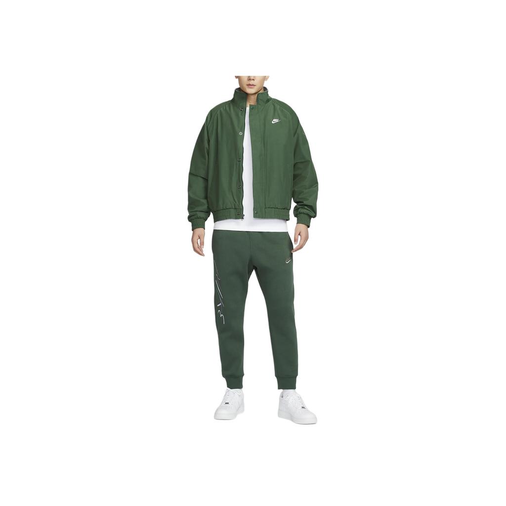 Nike Giacca Larga Morbida Minimalista a Maniche Lunghe da Uomo Giacche Verde FZ0657-323
