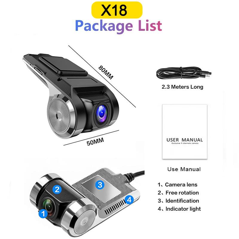 

ADAS Видеорегистратор для автомобилей Широкоугольная 1080P Автомобильная камера для экрана Android USB Автомобильный регистратор Автомобильный видеорегистратор Ночная версия Автомобильные аксессуары NONE