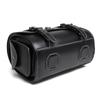 PU Side Bag Travel Luggage Storage Bag Motorcycle Tool Bag with 2 Straps Over Saddles Bag Punk Style Saddlebag Black