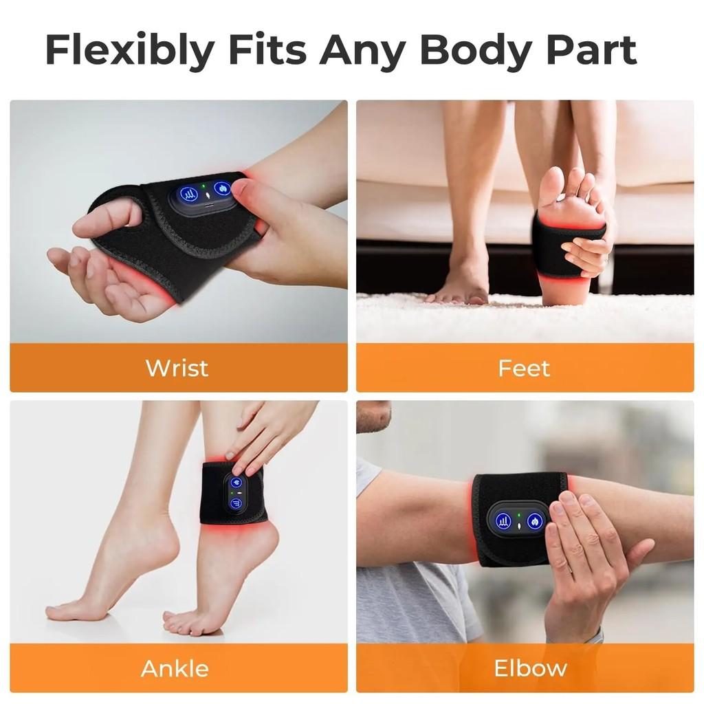 Wearable Sports Wrist Wraps Cordless Control Red Light Therapy Wrist Support Brace Portable Hand Massager