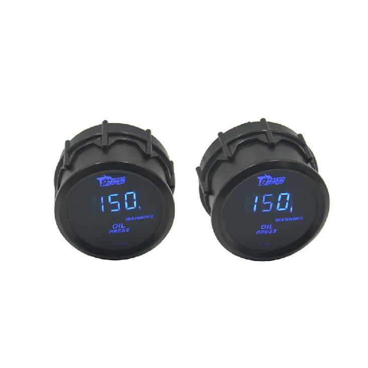 Round Earth 2 Inch Oil Pressure Gauge Racing car Instruments Modification 0-150 Psi With Press Warning Sensor Meter