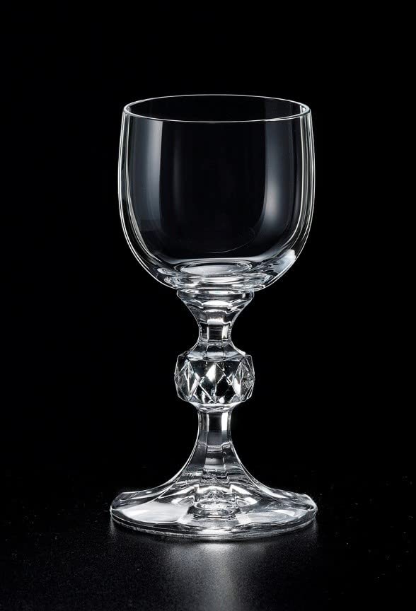 Bohemian Glass "Claudia" Liqueur and Chilled Sake Glasses, Set of 6, 40149-50-6, Dishwasher Safe, Crystallex