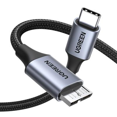 UGREEN USB C To Micro B Cable USB 10Gbps High Speed Data Transfer External HDD Cable Micro B Conversion Cable Compatible with External Hard S5 Note