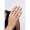 Bague - Pearls &amp; Colors - Perle de Culture d'Eau Douce 7-8 mm Ronde - Perle Blanche - Or Blanc 375/1000 - Diamant - Femme