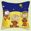 Cartoon Cute S-Snoopy Pillow Covers Cartoon Sofa Decorative Home Double-Sided Printing Short Plush Cute Cushion Cover