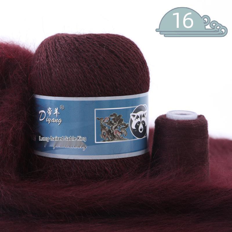 Mink Cashmere Yarn Balls, Medium Thickness, Long Hair, for Hand and Machine Knitting - DIY Yarn