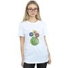 Marvel Camiseta de Algodão Estilo Boyfriend Hulk Flor Punho Feminina